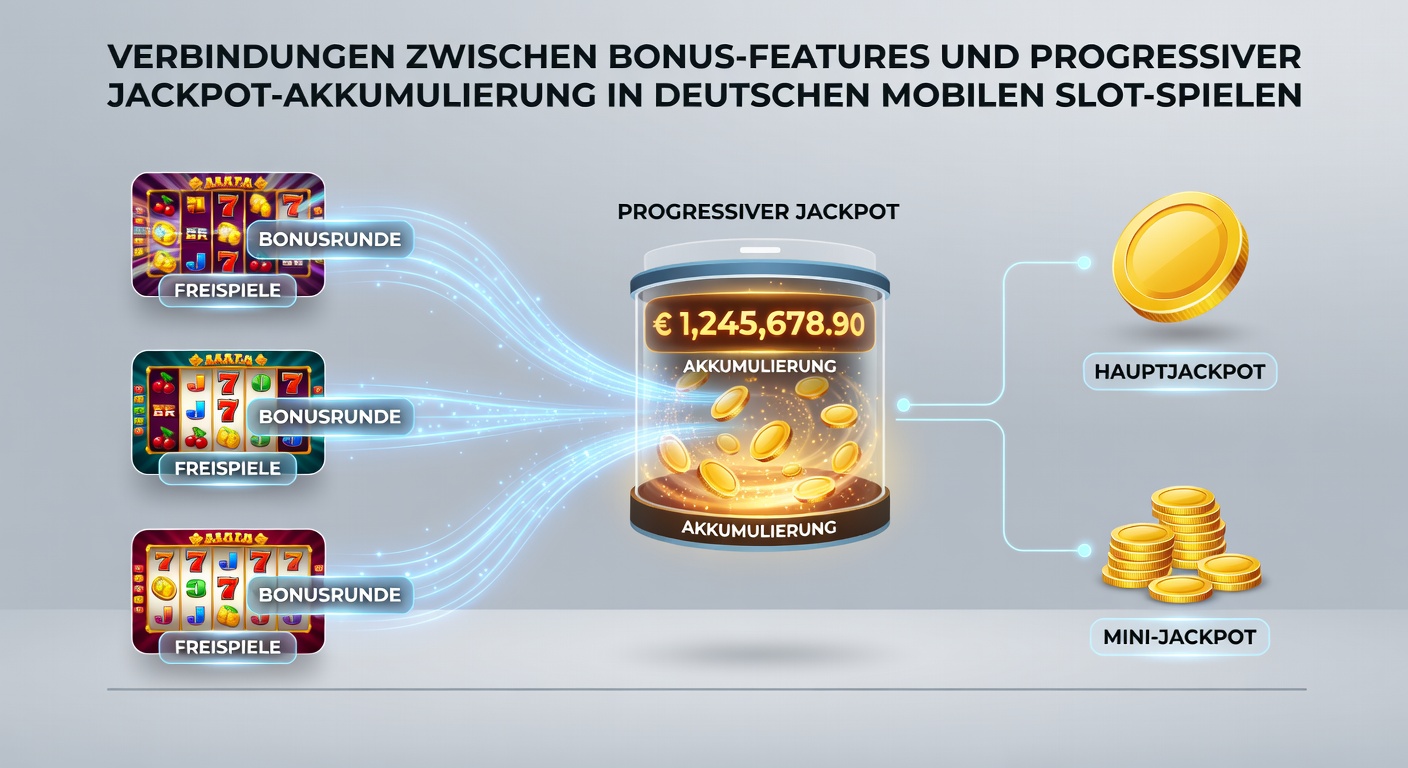 Darstellung mobiler Slot-Oberflächen mit aktivierten Bonusfunktionen und sichtbaren Jackpot-Anzeigen
