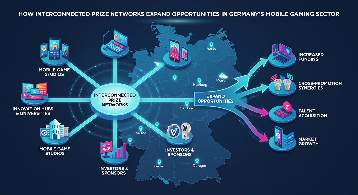 Mobile Geräte mit laufenden Jackpot-Anzeigen in einem vernetzten Preisnetzwerk für deutsche Spieler