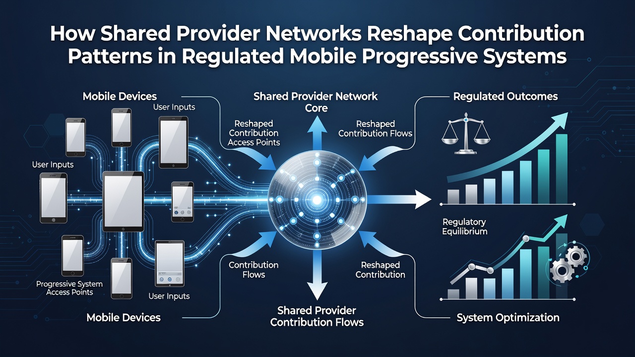 Darstellung vernetzter Provider-Netzwerke und Beitragsflüsse in mobilen Progressivsystemen