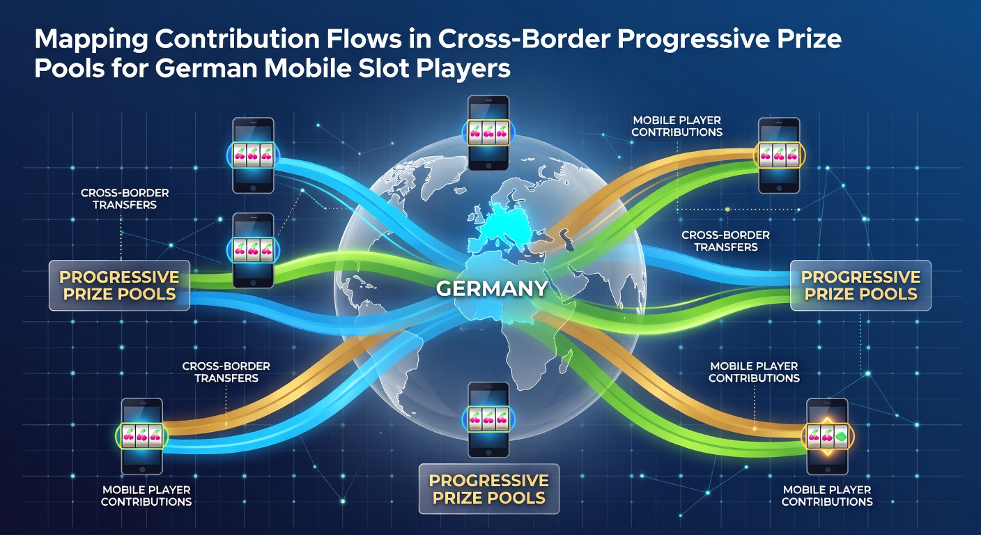 Diagramm der Beitragsflüsse in internationalen progressiven Preispools für deutsche Mobile-Slot-Nutzer