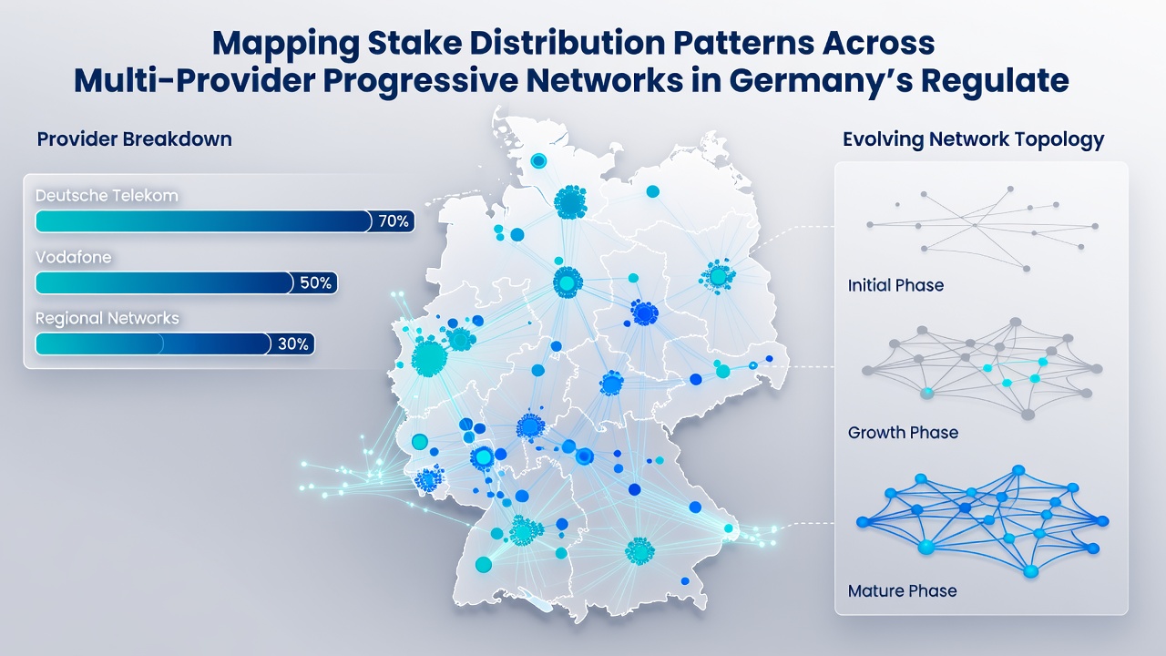 Diagramm zur Analyse von Stake Distribution Patterns in deutschen progressiven Netzwerken