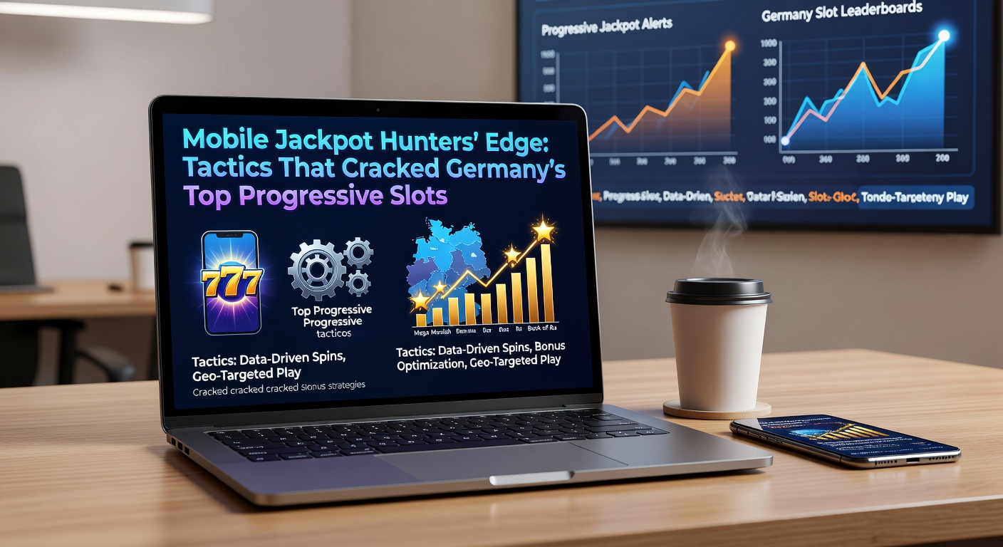 Grafik mit Strategie-Diagramm für mobile Slot-Jackpots, inklusive Bankroll-Charts und RTP-Werten auf deutschem Casino-Hintergrund