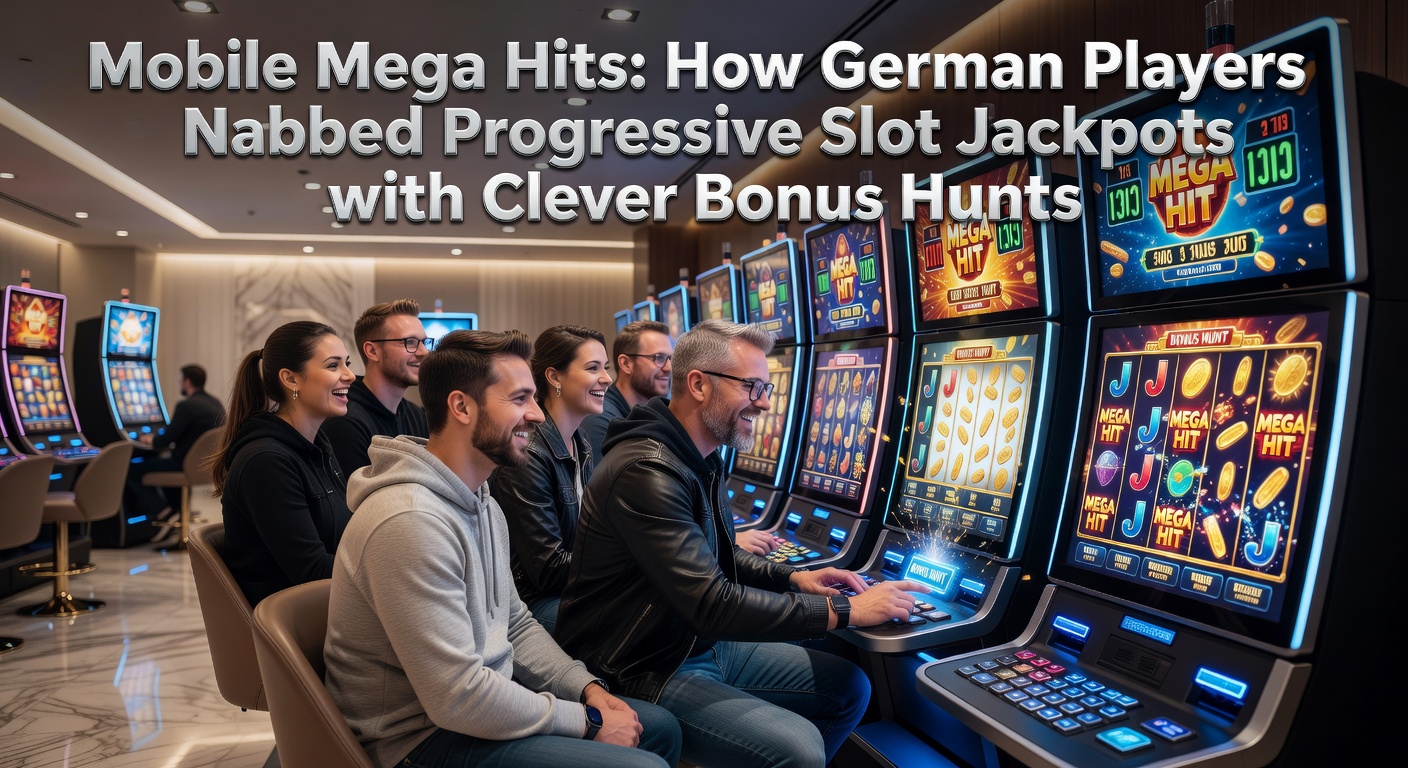 Smartphone mit leuchtendem Progressive-Jackpot-Display und deutschen Flaggen-Elementen im Hintergrund, das mobile Gewinne symbolisiert