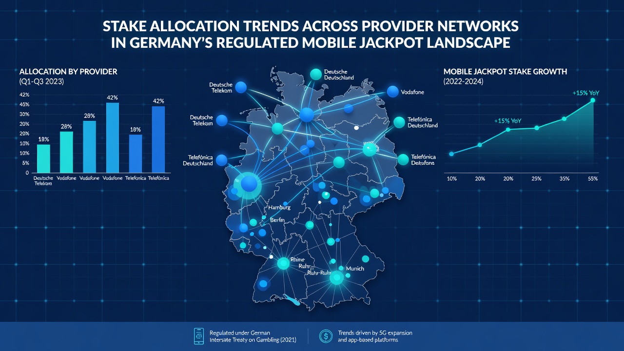 Grafik mit Trends der Stake-Allokation über mobile Provider in Deutschland im Jahr 2026