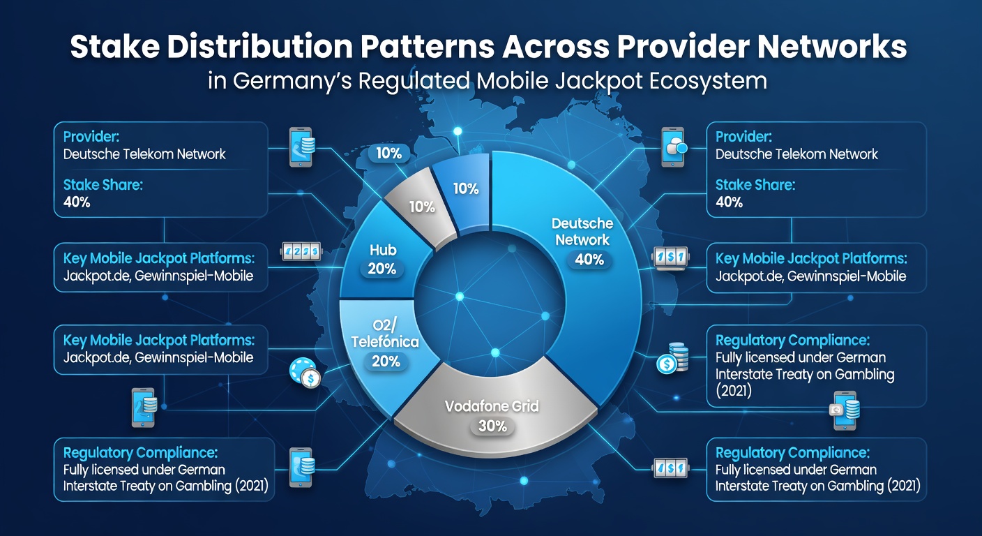 Diagramm zur Stake-Verteilung in Provider-Netzwerken des deutschen Jackpot-Systems
