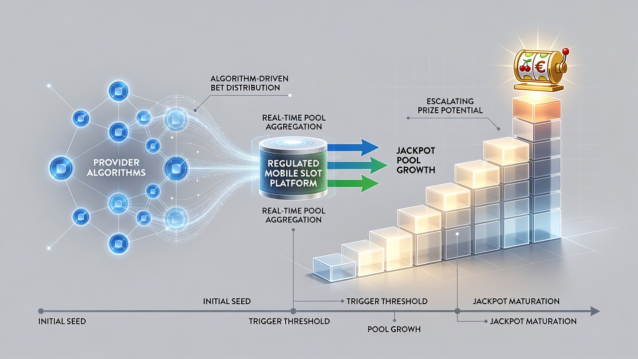 Analyse von Beitragsflüssen und Algorithmen in progressiven Slot-Pools